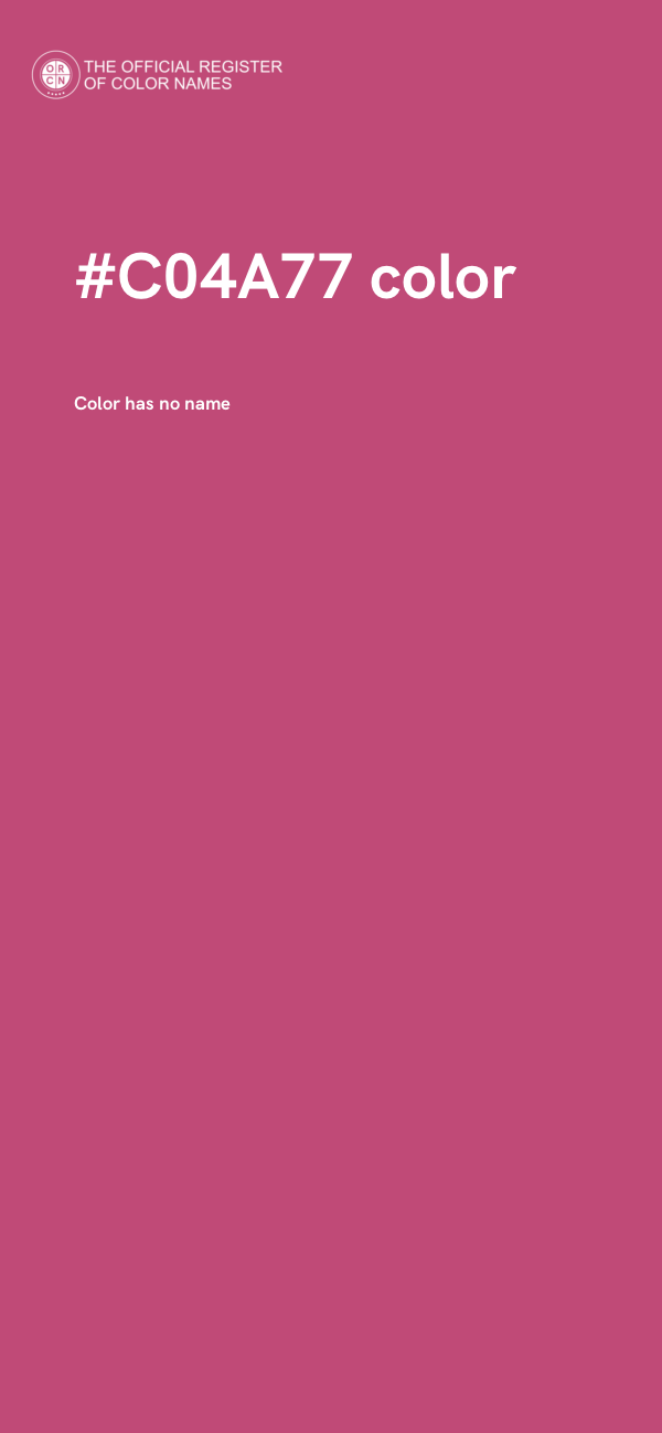 #C04A77 color image