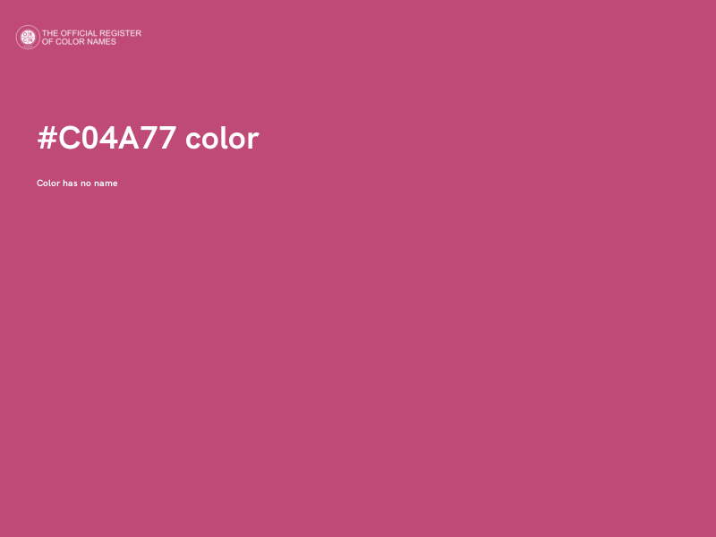 #C04A77 color image