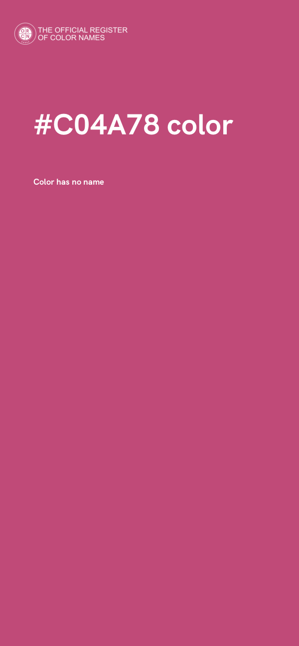 #C04A78 color image