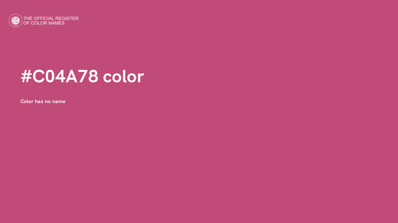 #C04A78 color image