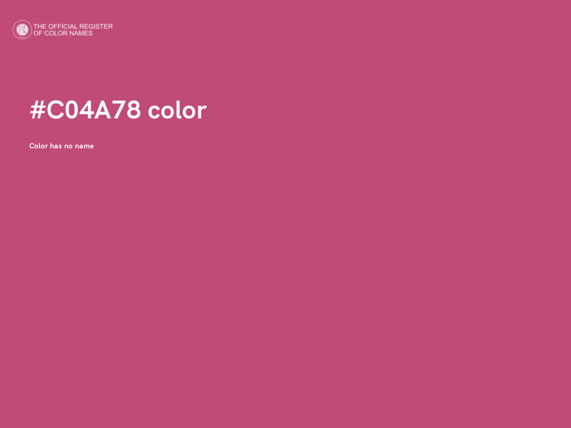 #C04A78 color image
