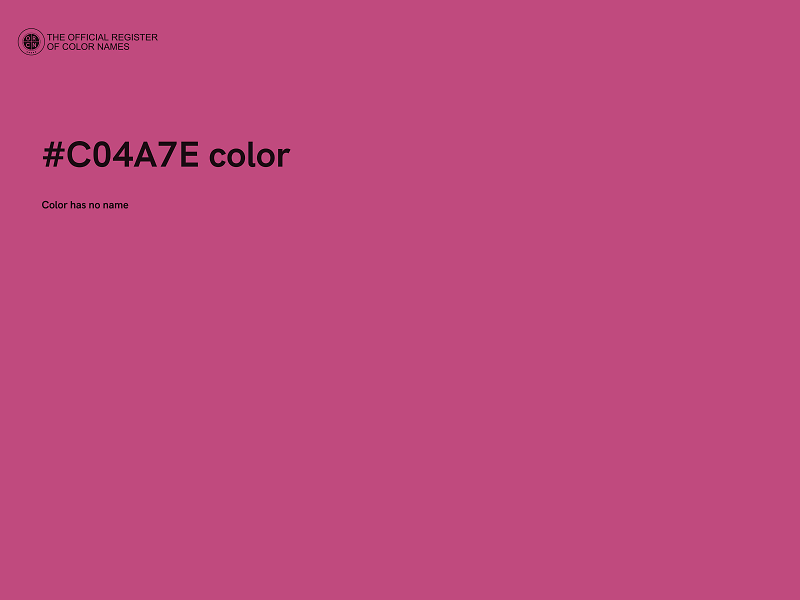 #C04A7E color image