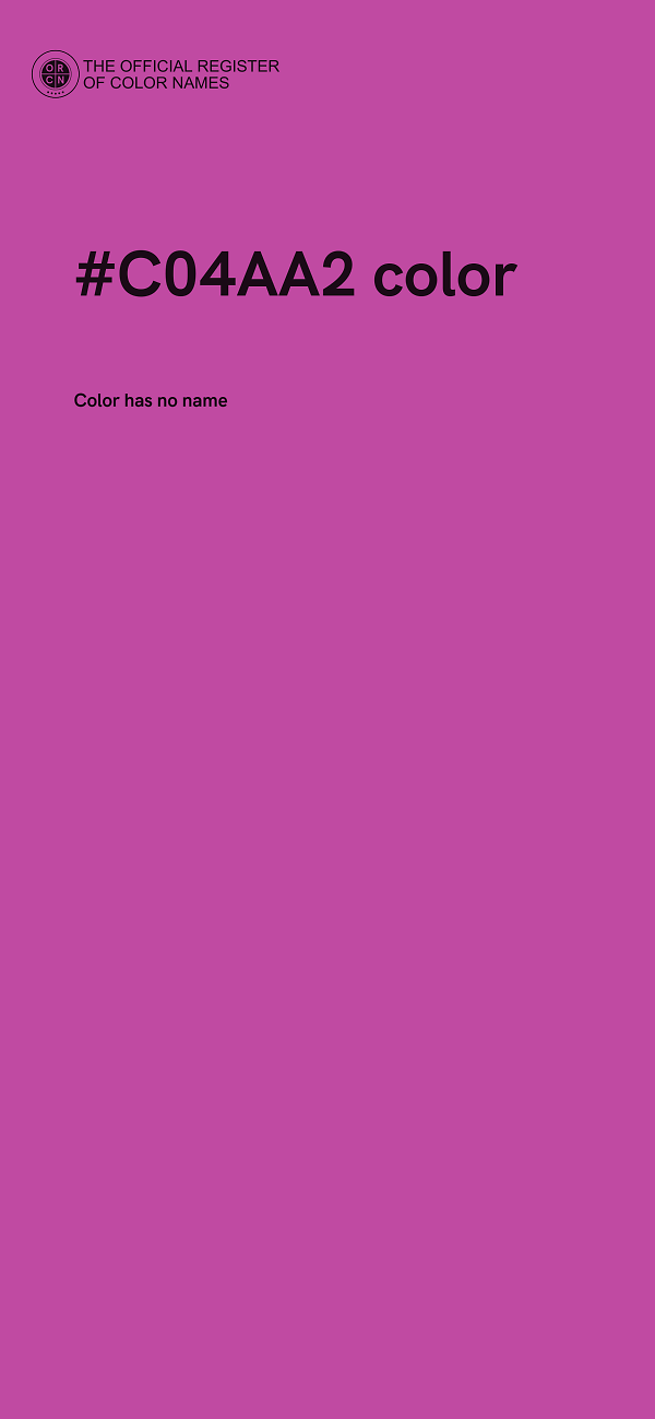#C04AA2 color image