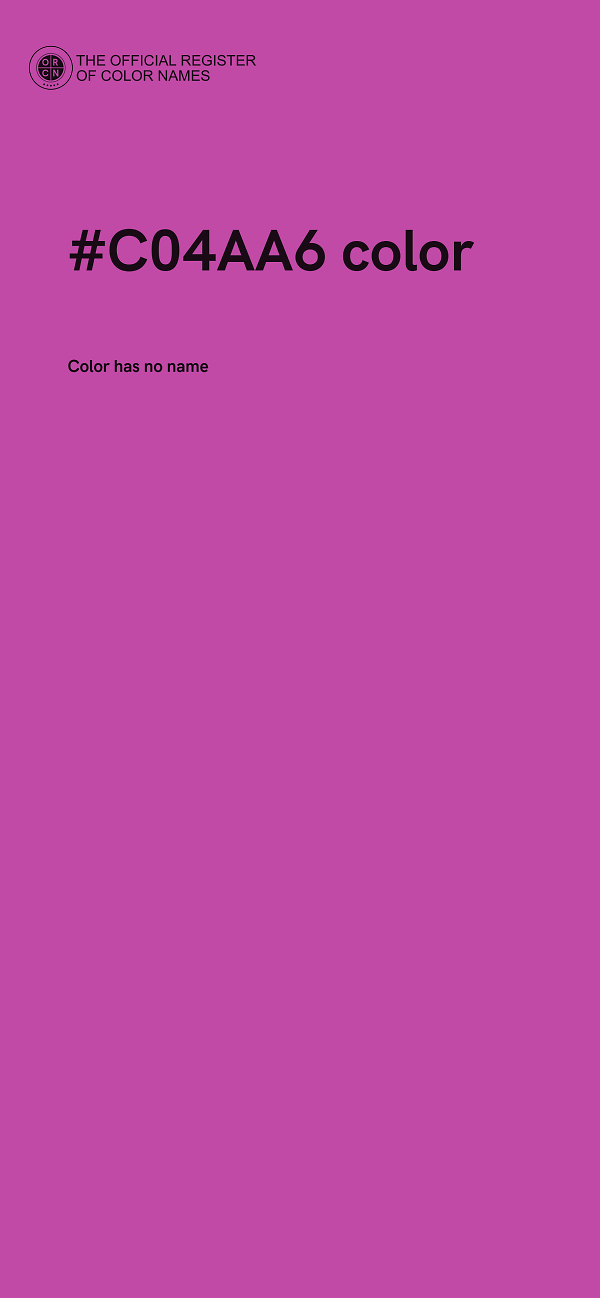 #C04AA6 color image