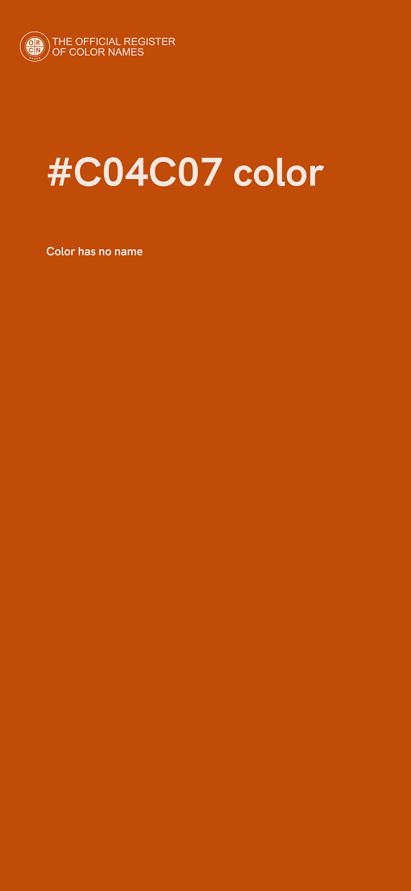 #C04C07 color image