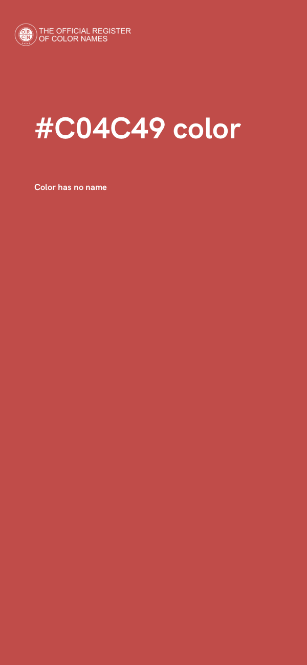 #C04C49 color image
