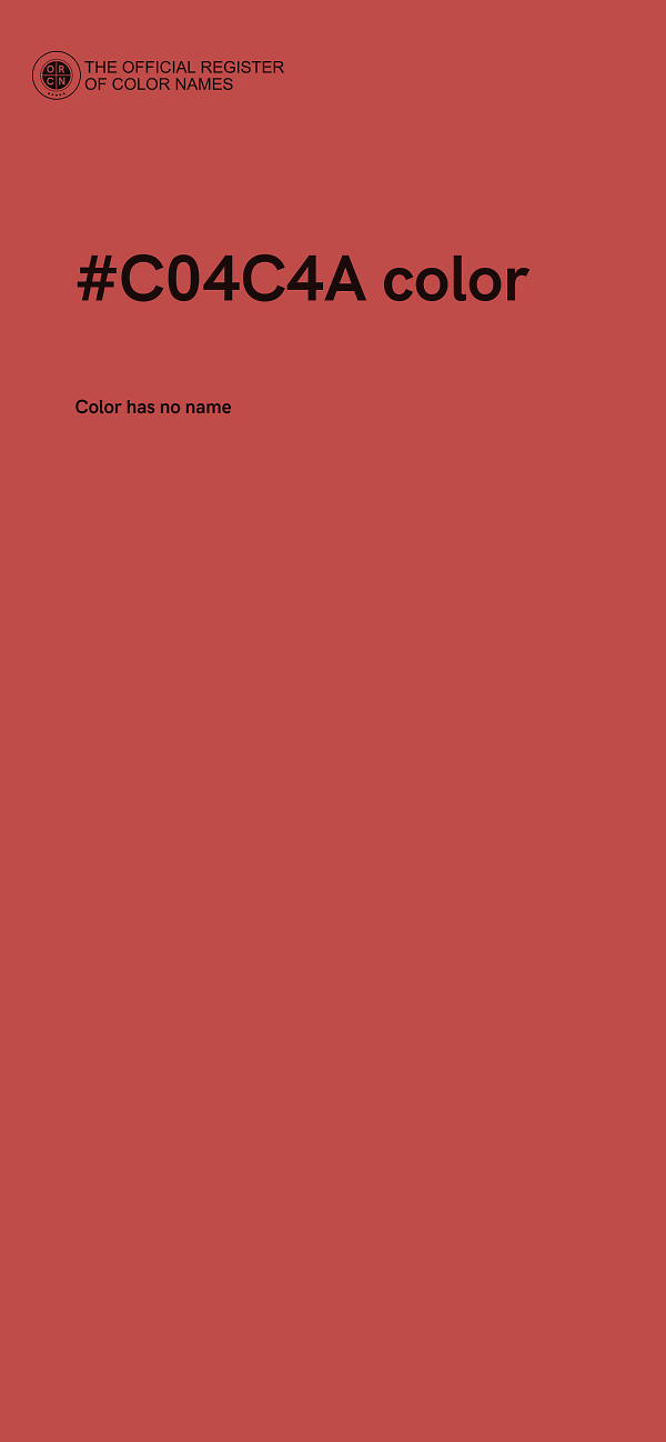 #C04C4A color image