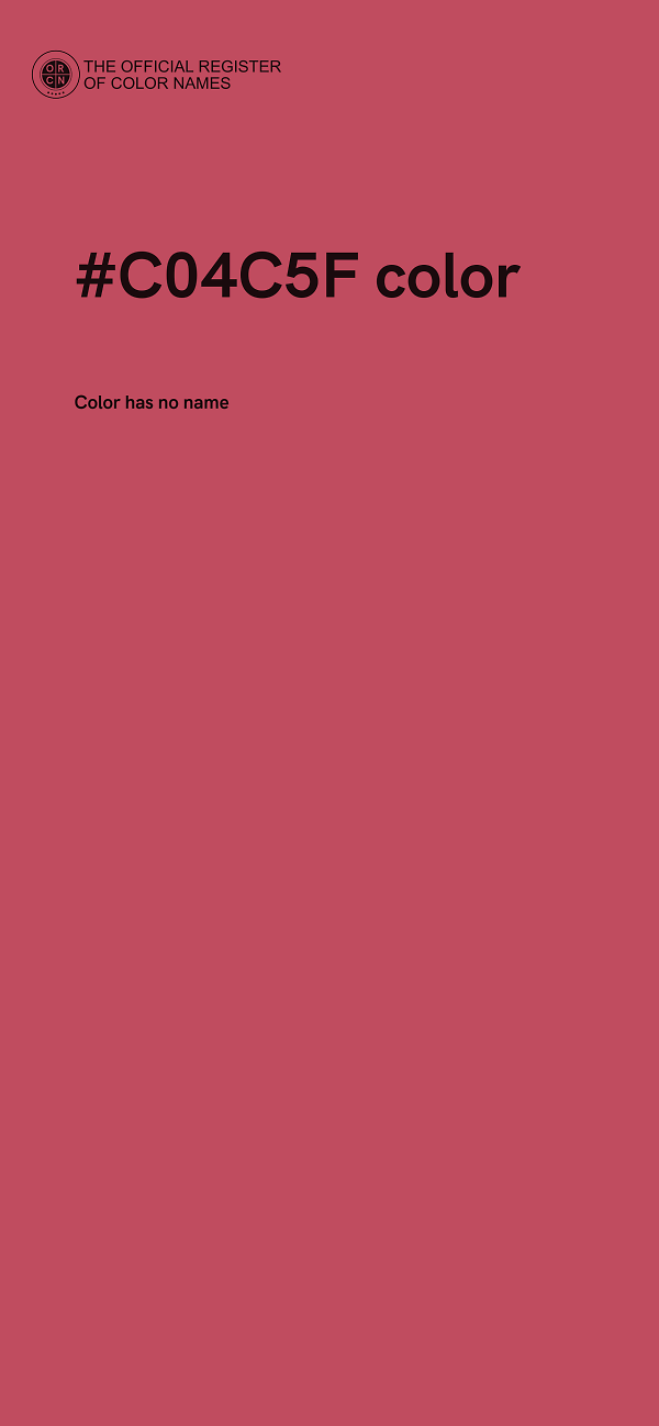 #C04C5F color image