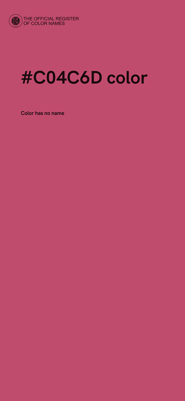 #C04C6D color image