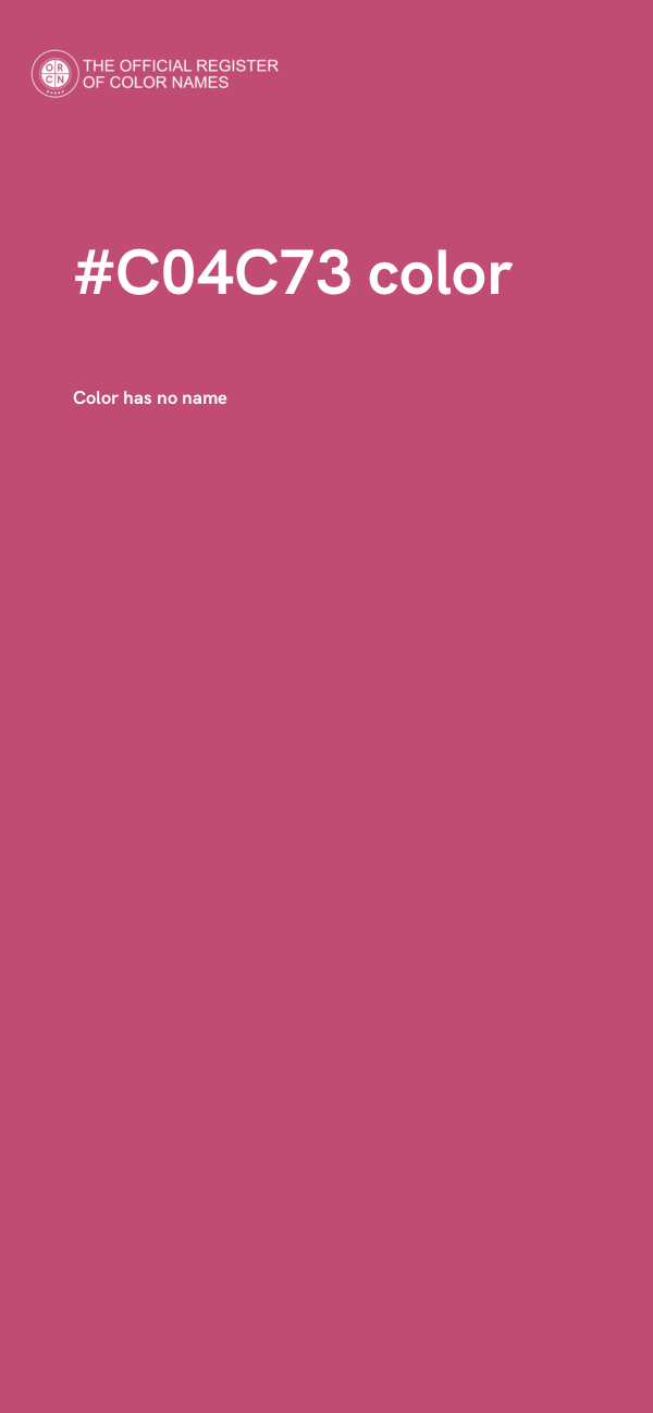 #C04C73 color image
