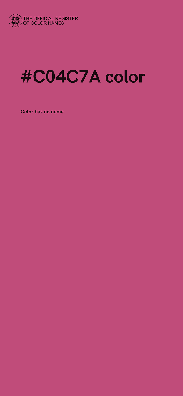 #C04C7A color image