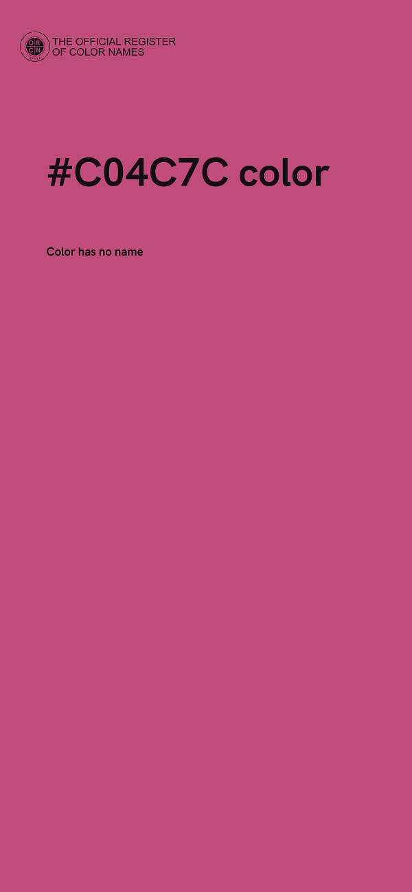 #C04C7C color image