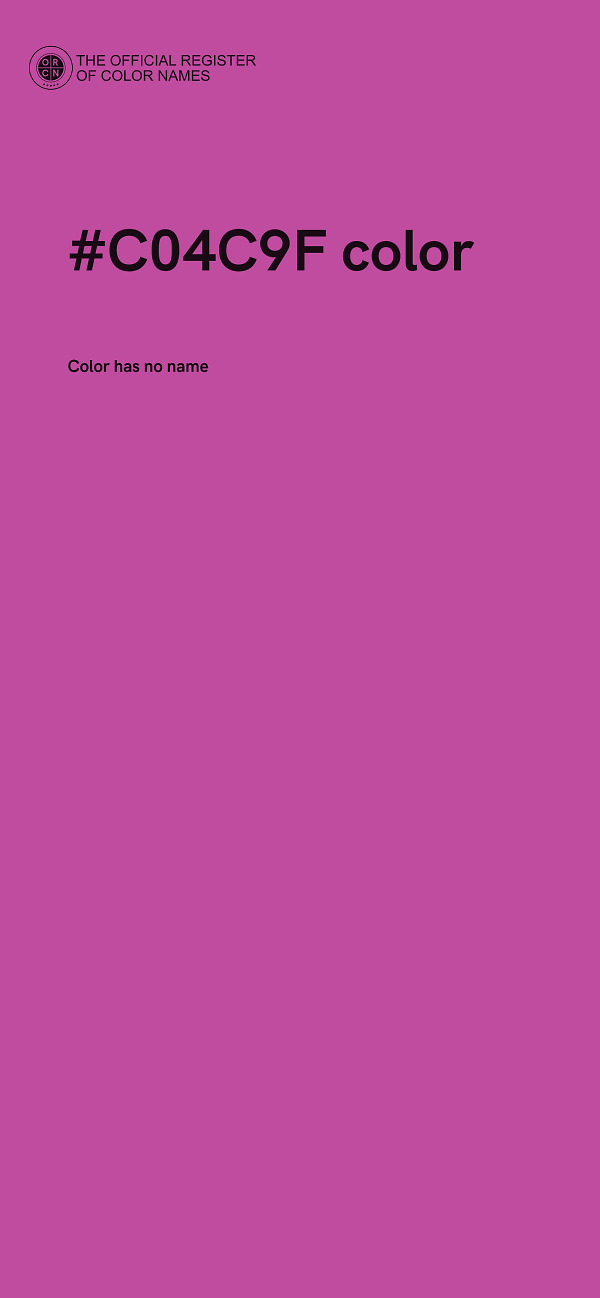 #C04C9F color image