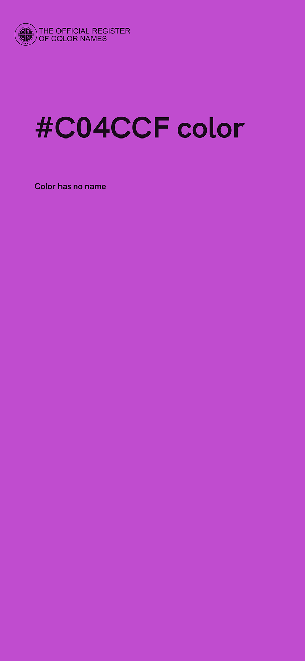 #C04CCF color image