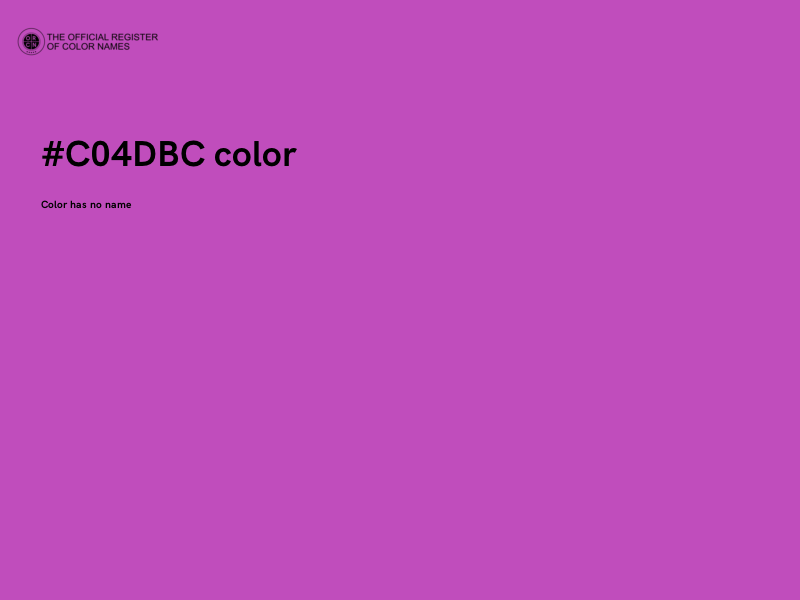 #C04DBC color image