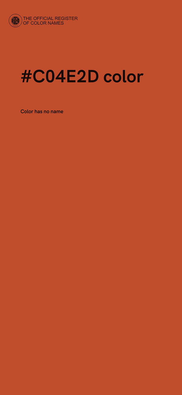 #C04E2D color image
