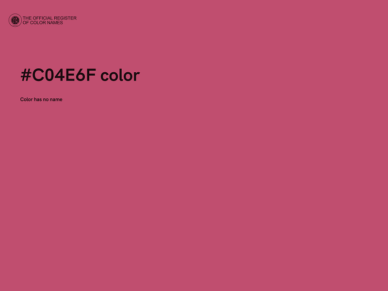 #C04E6F color image