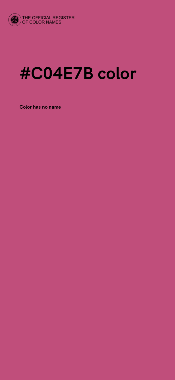 #C04E7B color image