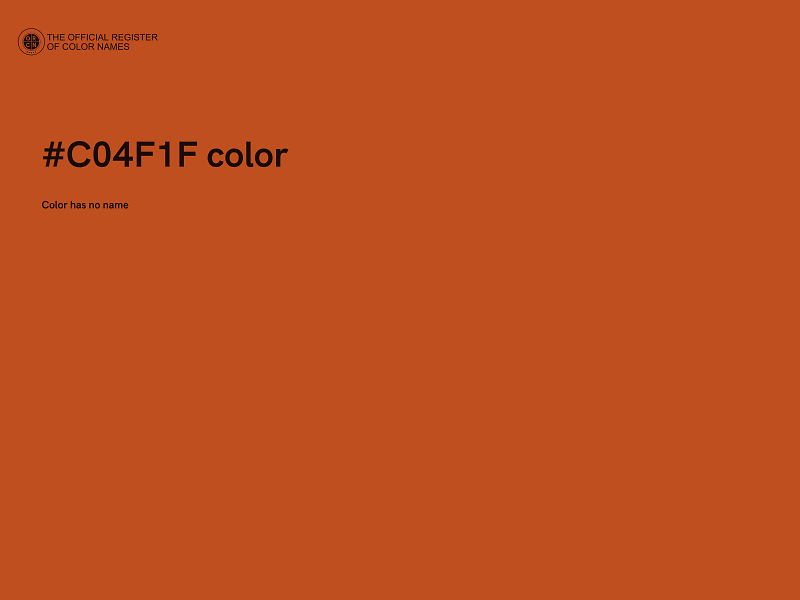 #C04F1F color image