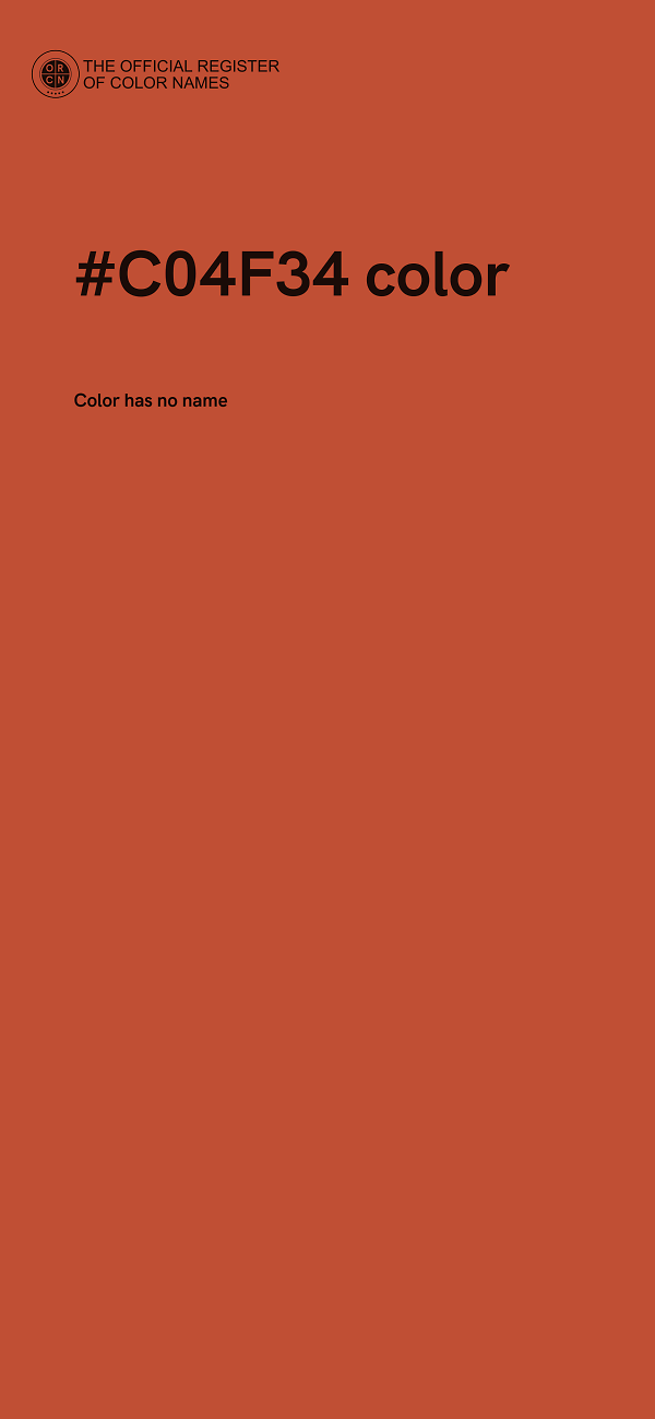 #C04F34 color image