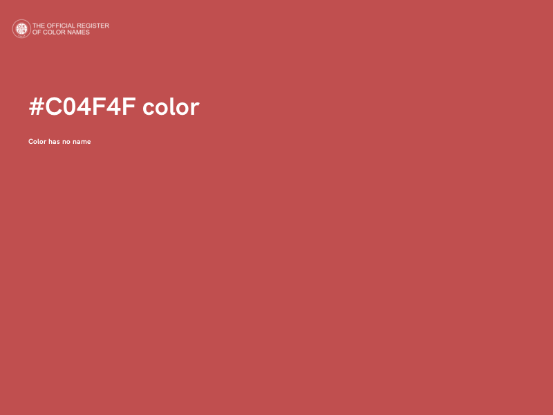 #C04F4F color image