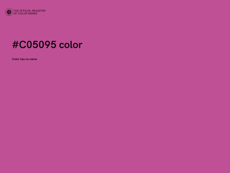 #C05095 color image