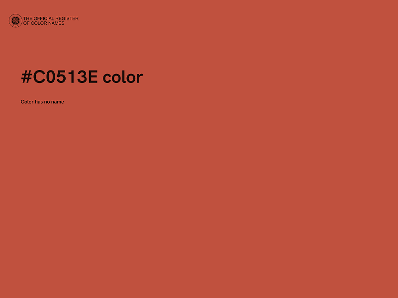 #C0513E color image