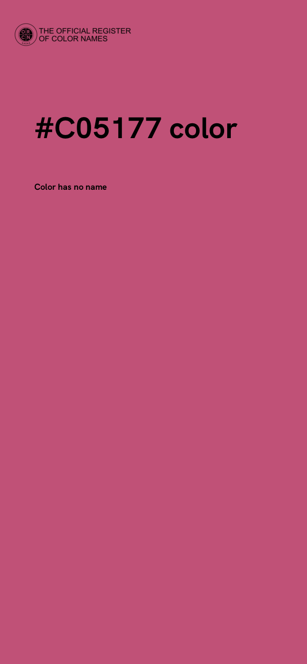 #C05177 color image
