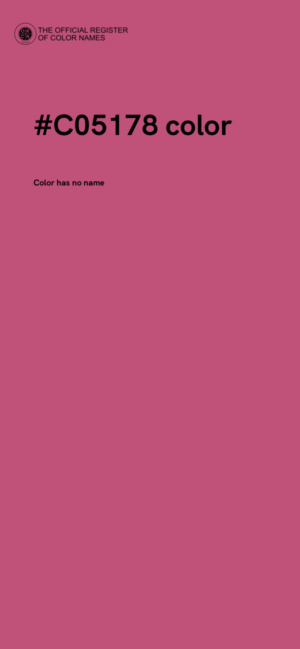 #C05178 color image