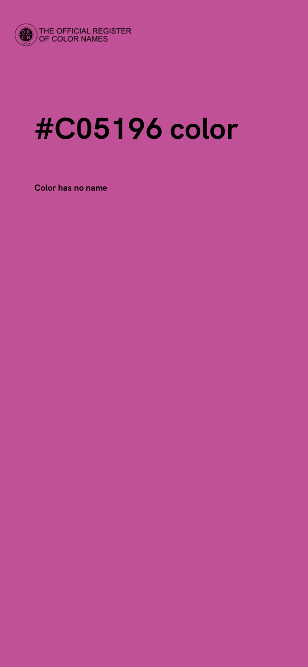 #C05196 color image