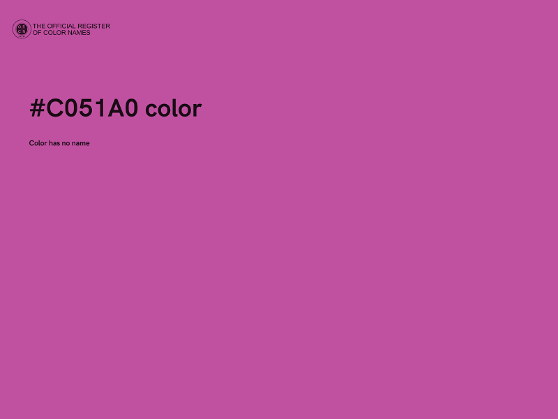 #C051A0 color image