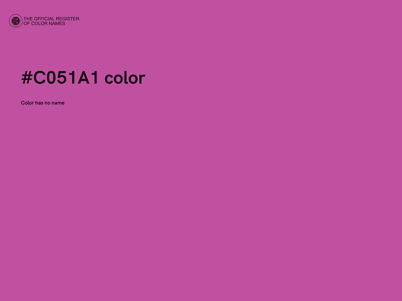 #C051A1 color image