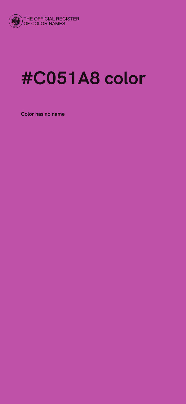 #C051A8 color image