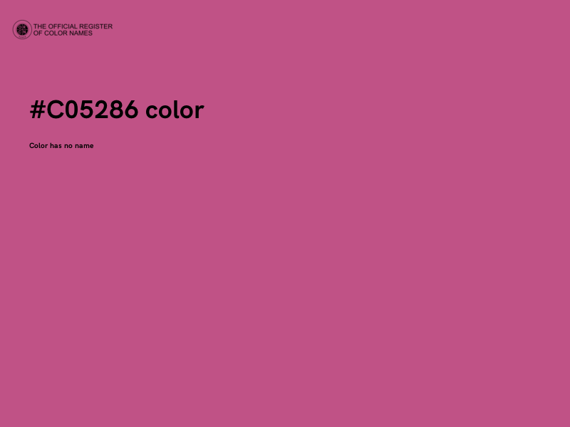 #C05286 color image