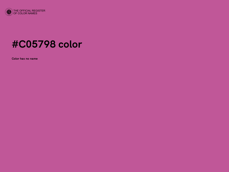 #C05798 color image