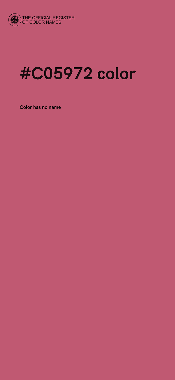 #C05972 color image
