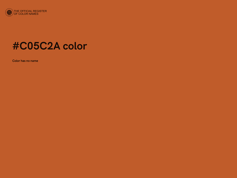 #C05C2A color image