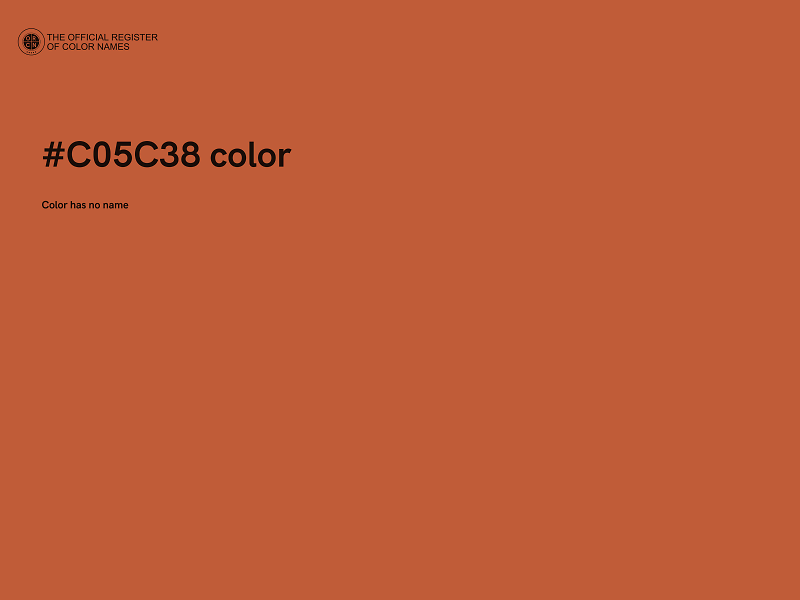 #C05C38 color image