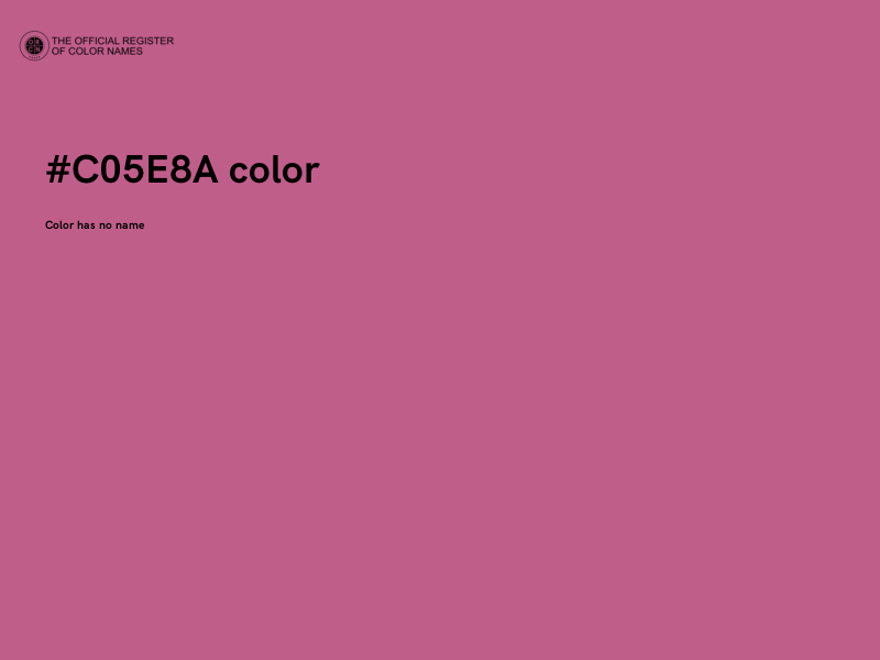 #C05E8A color image