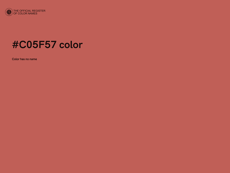 #C05F57 color image