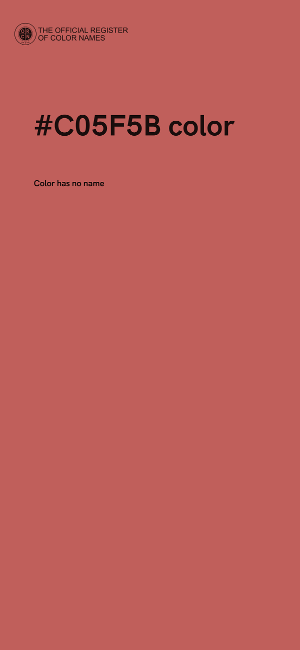 #C05F5B color image