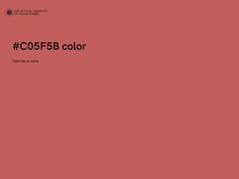 #C05F5B color image