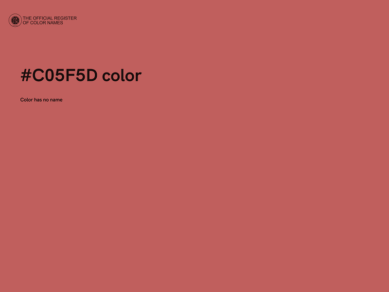 #C05F5D color image