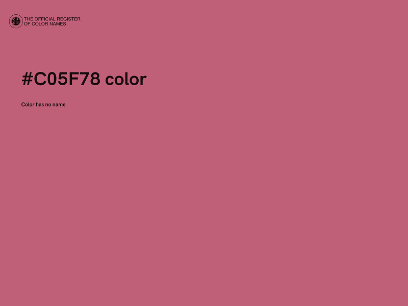 #C05F78 color image