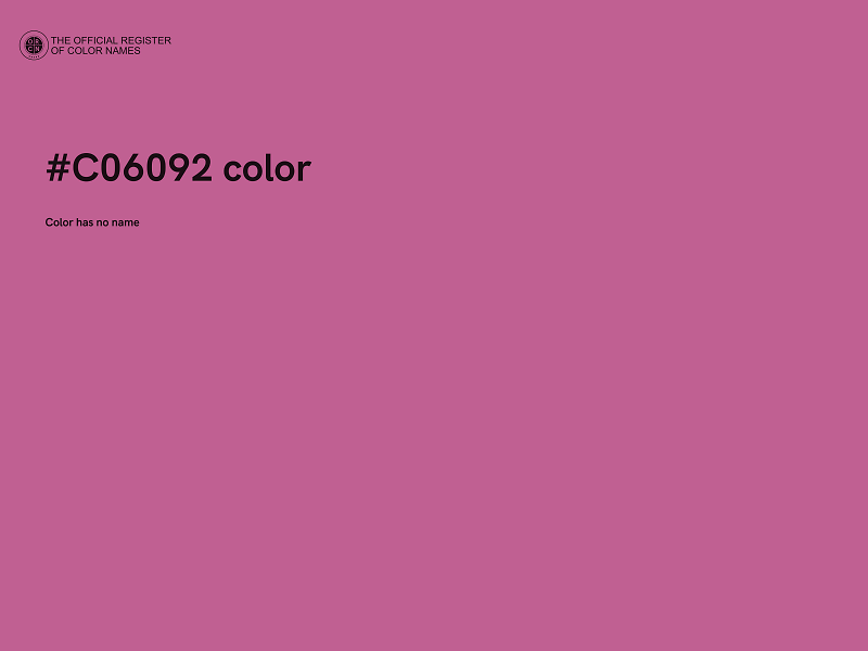 #C06092 color image