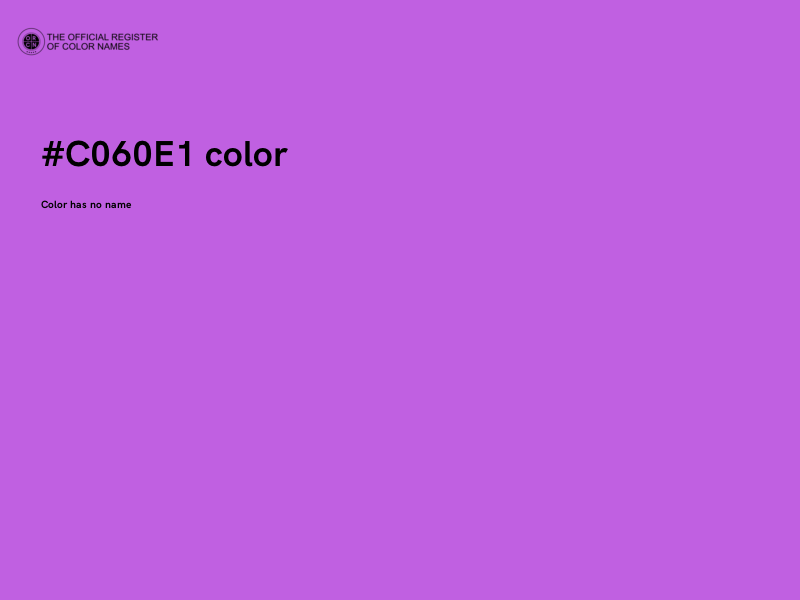 #C060E1 color image