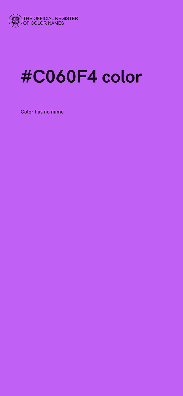 #C060F4 color image