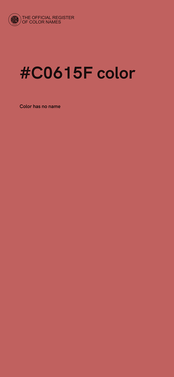 #C0615F color image