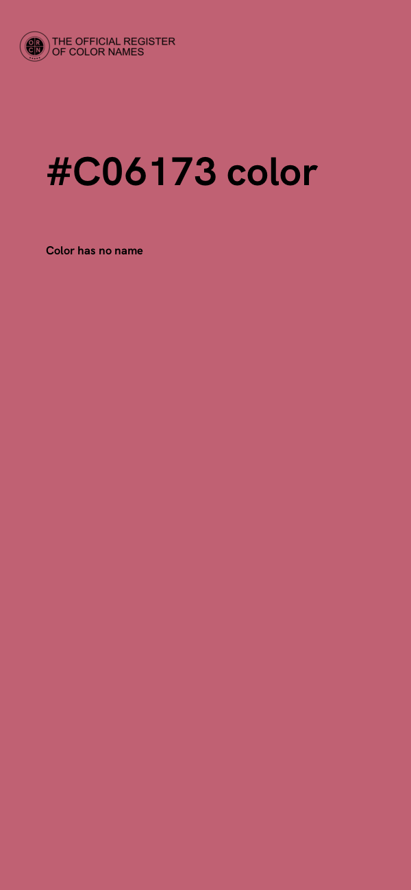 #C06173 color image