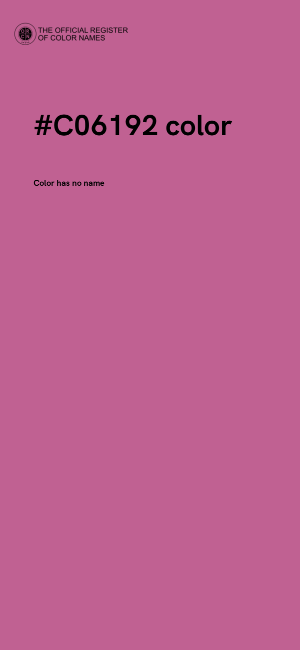 #C06192 color image